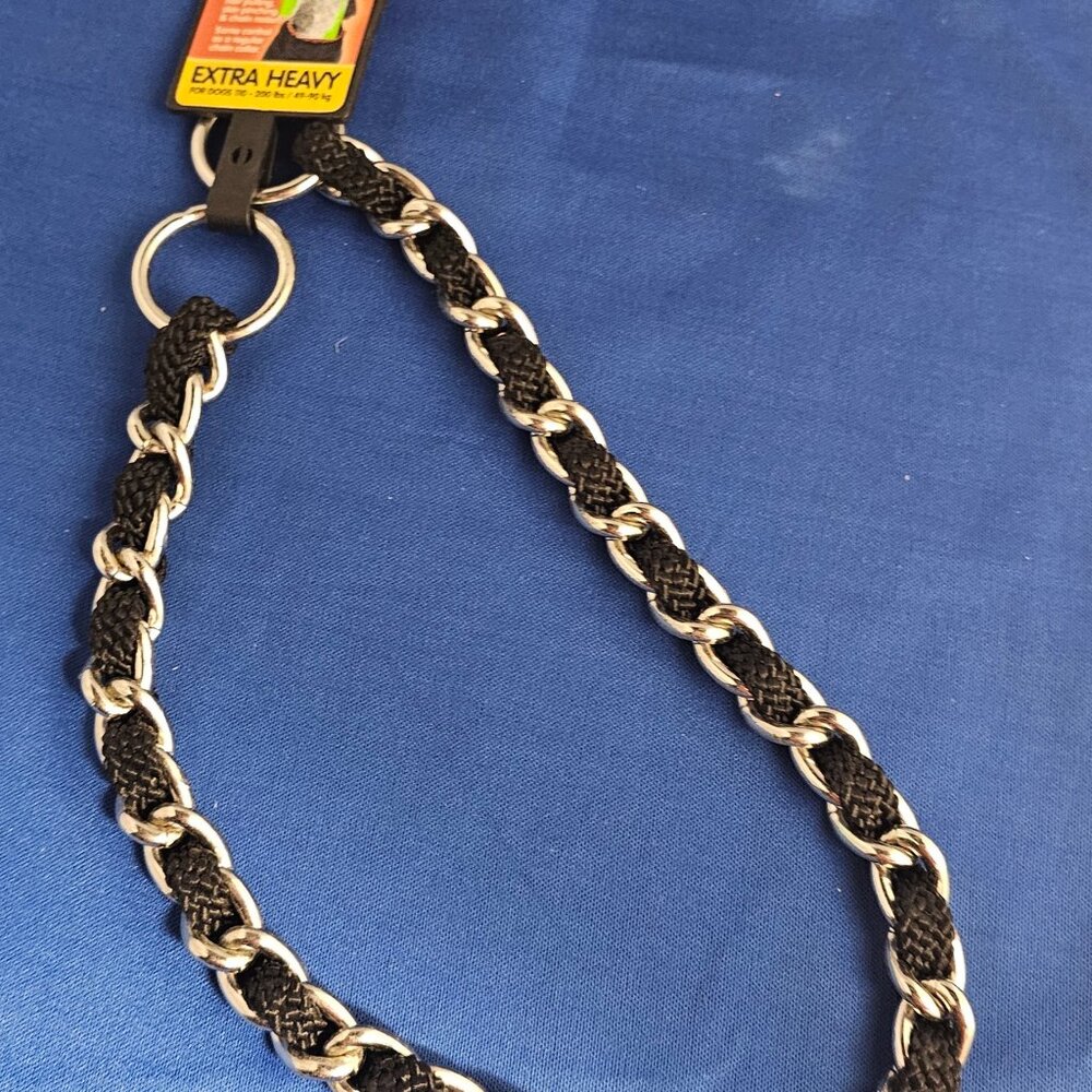 Petmate Comfort Chain Training Collar 3mm x 22" Black NEW